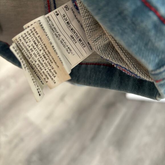 United Colors of Benetton Rainbow Stars Denim Jumper 18-24 Months - Picture 4 of 4